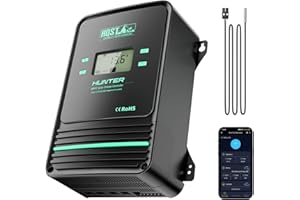 HQST 100A MPPT Solar Charge Controller, 12V/24V/36V/48V Negative Grounding Controller, w/ Smart Bluetooth APP Control, Low-Temp Cut-Off, LCD Display, for Lithium, Sealed, AGM, Gel, Flooded Batteries