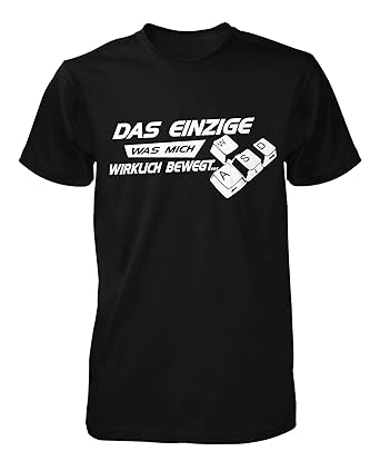 wasd Das einzige was mich wirklich bewegt T-Shirt Fun Shirt Gamer zocker Nerd