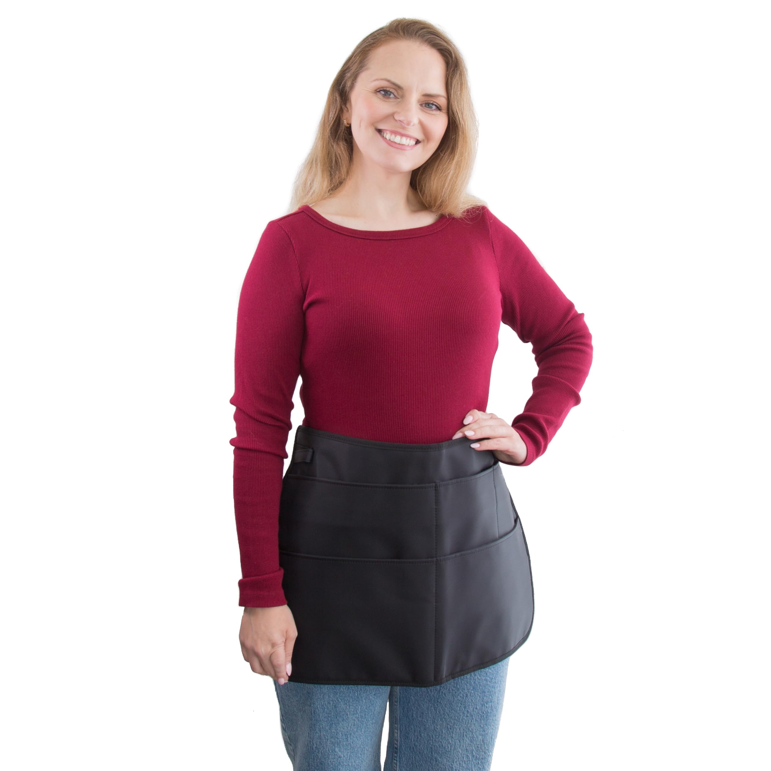 Photo 1 of Waist Apron with Pockets - Hair Stylist Apron - Hairstylist Aprons for Women - Stylist Apron - Salon Aprons for Hair Stylist - Half Apron with Pockets