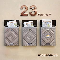 HopeWan 4in Mailbox Numbers #0, Self Adhesive House