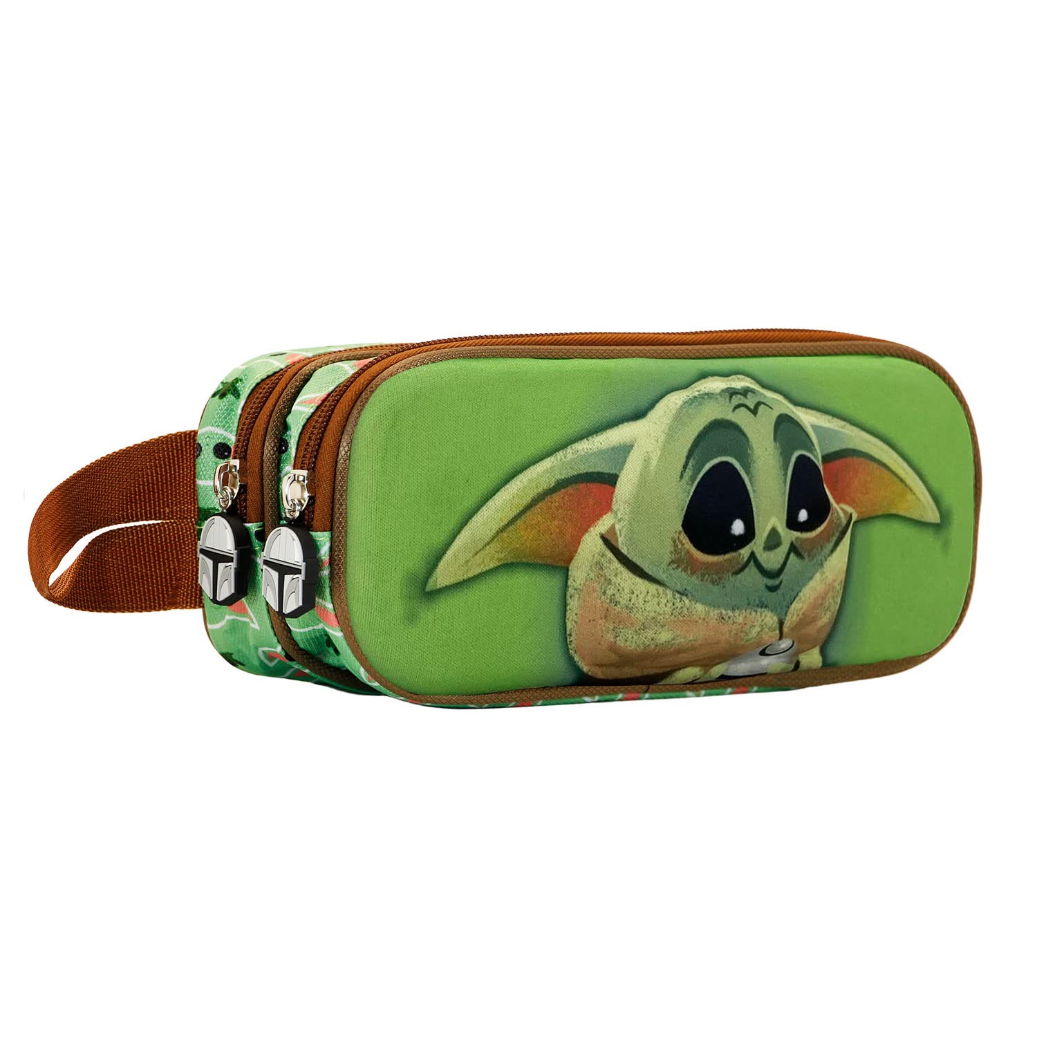 Star Wars The Mandalorian Thermal-3D Double Pencil Case, Green