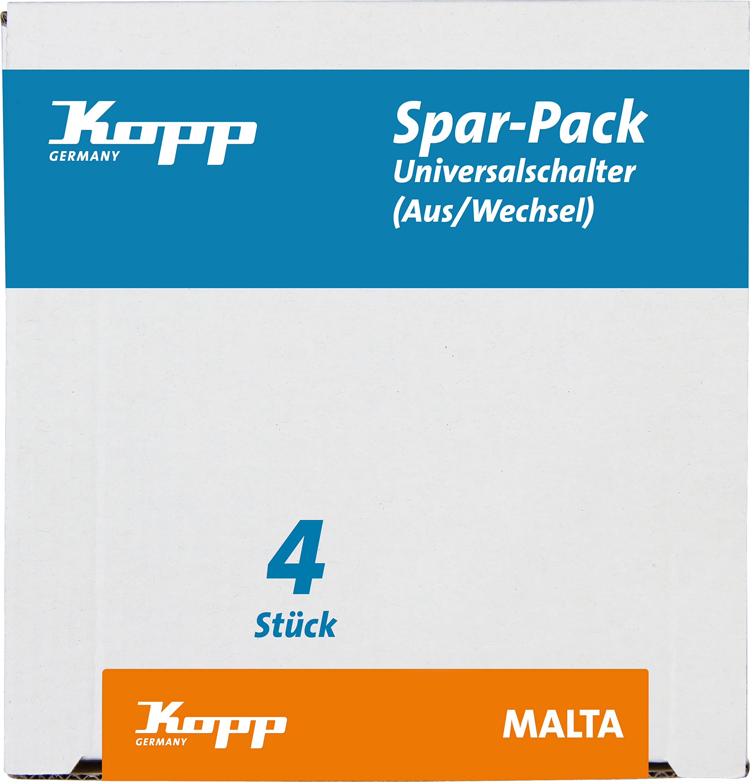 Kopp Malta 622613057 Professional Pack Consisting of 4 Universal Switches (Circuit Breakers and Toggle Switches) Arctic White
