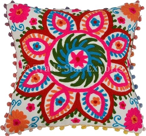 Buy 16x16 Cotton Pillow Cases Suzani Cushion Cover Floral