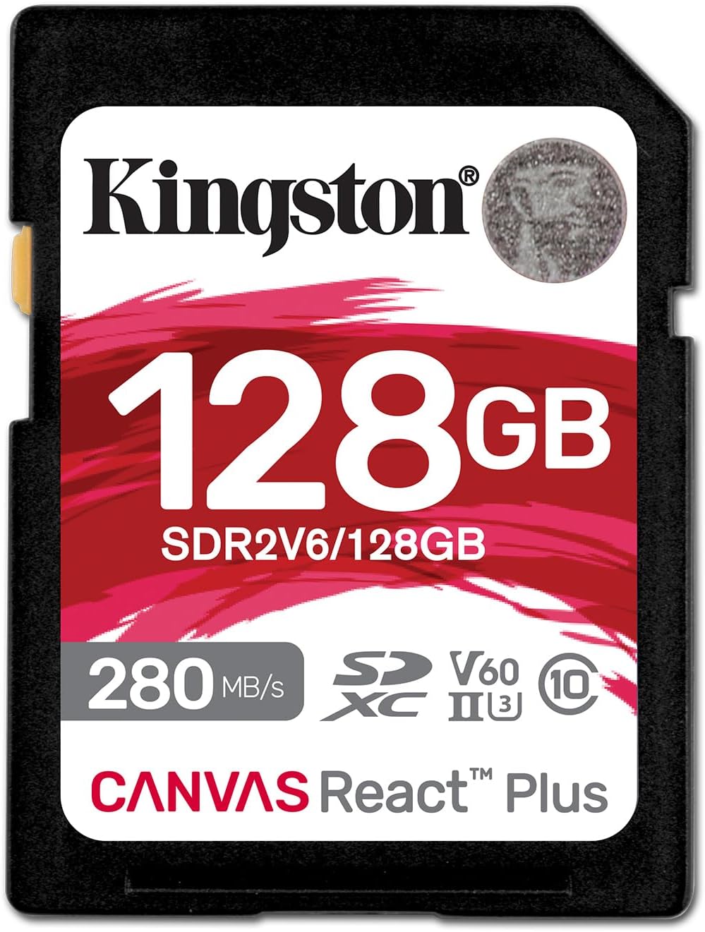 Kingston Canvas React Plus V60 SDXC 128GB UHS-II 280R/100W U3 4K Full HD Video
