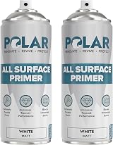 Polar All Surface Primer Spray Paint 2 x 400ml White Matt - Quick Dry