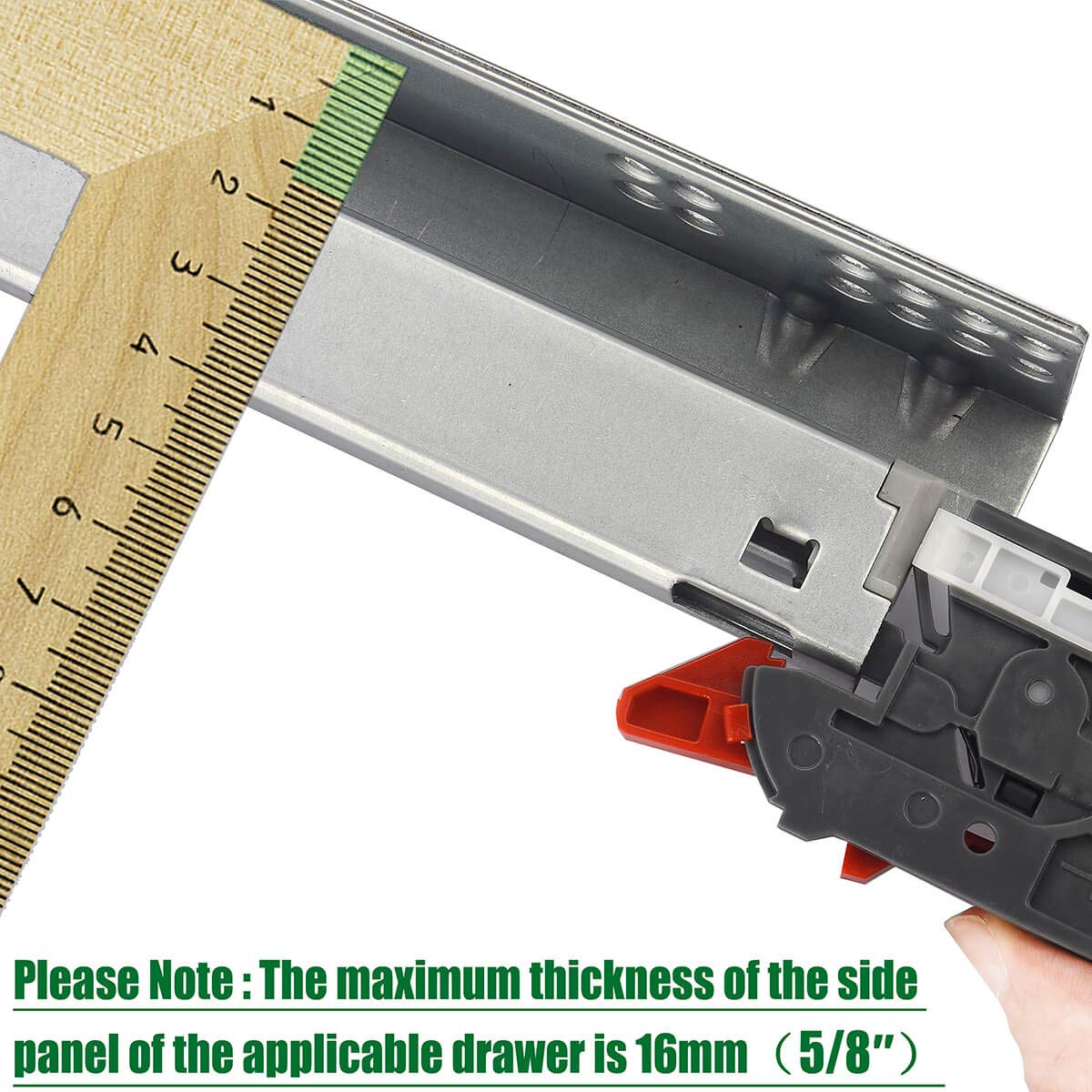 OCG Undermount Drawer Slides 18 Inch (6 Pairs), Full Extension Soft Close Concealed Drawer