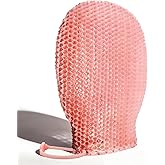 Bath Mitt - Exfoliating Glove, Honeycomb Body Scrubber,Massage Body Scrub Gloves for Home Spa,Mitt Sponges for Cleaning Body,Deep and Gentle,Fast foaming (Pink(Softer,Small Size,) New Version)