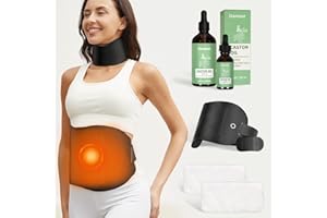 DAMKEE Castor Oil Organic 130ml/4.58oz, Reusable Castor Oil Pack Wrap with Heating, Castor Oil Pack Kit for Waist, Neck, Jamaican Black Castor Oil Packs, Christmas Gift for Men Dad Women Mom(Black)