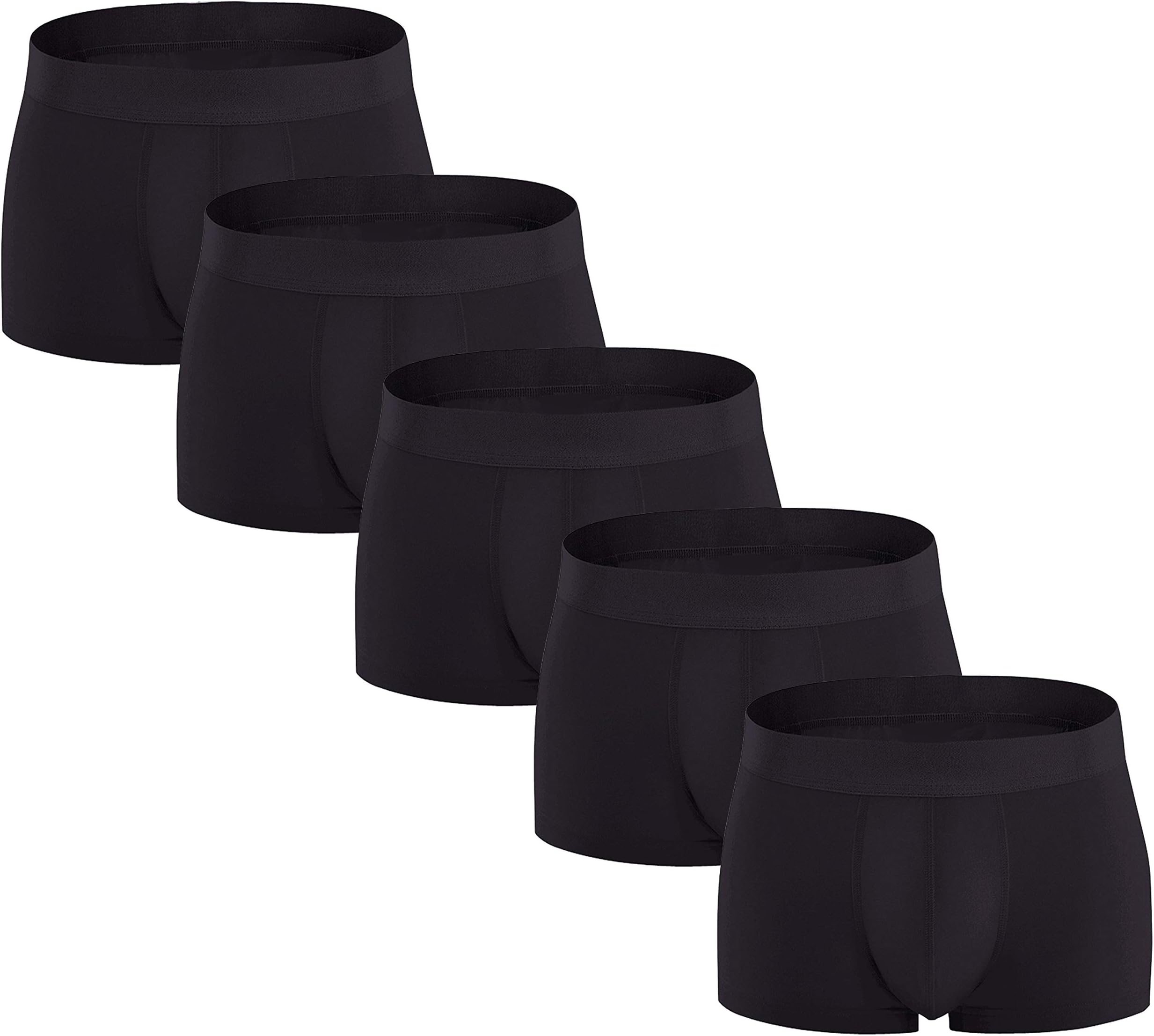 ADOLPH Men's Boxer Briefs 5 Pack No Ride-up Breathable Comfortable Cotton Sport Underwear