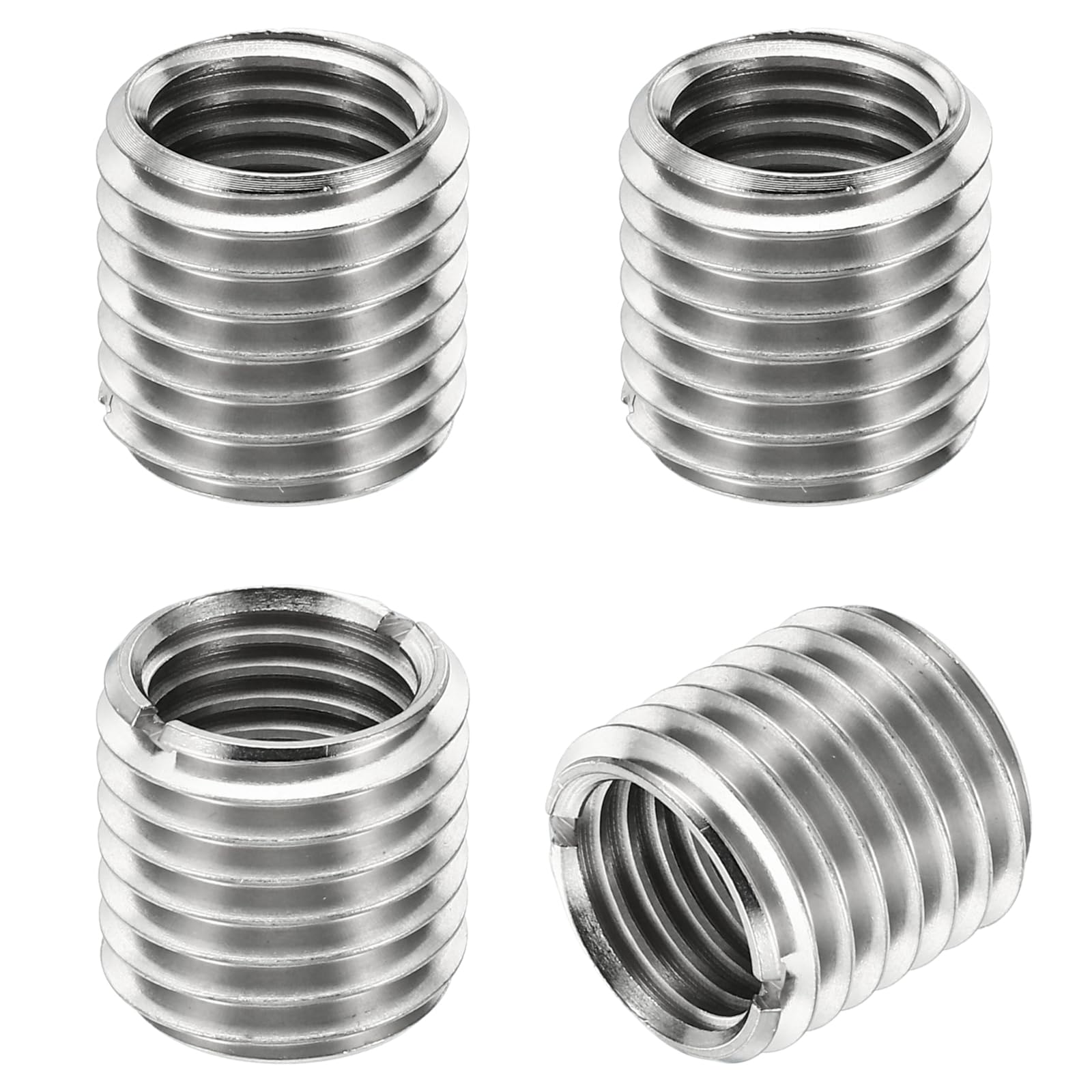 PATIKIL Thread Adapters Sleeve Reducing Nut, 4 Pcs M20x2.5 Male to M16x2 Female Repairing Insert Nut Screw Reducer Stainless Steel Fastener 20mm — image 1