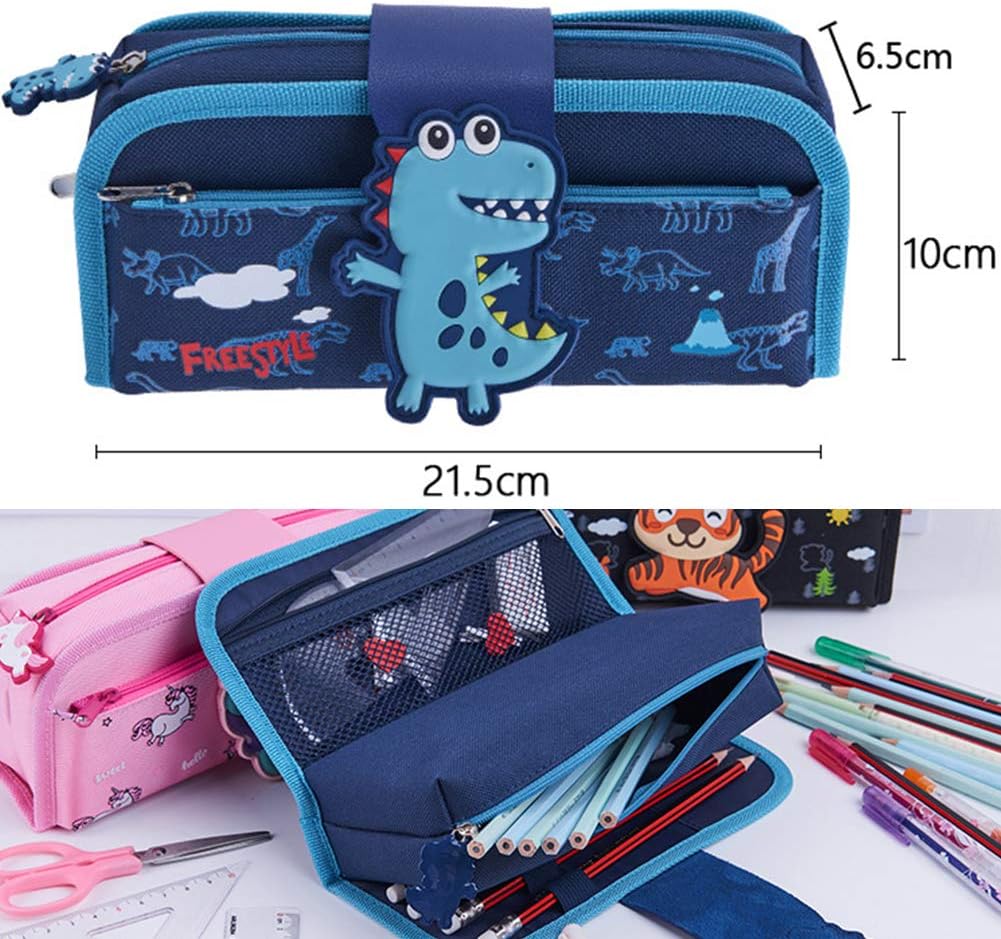 Pencil Case CHEPL Canvas Detachable Pen Bag Cartoon Zipper Closure Stationery Organizer School Stationery for Girl Boy and Adult - Image 3