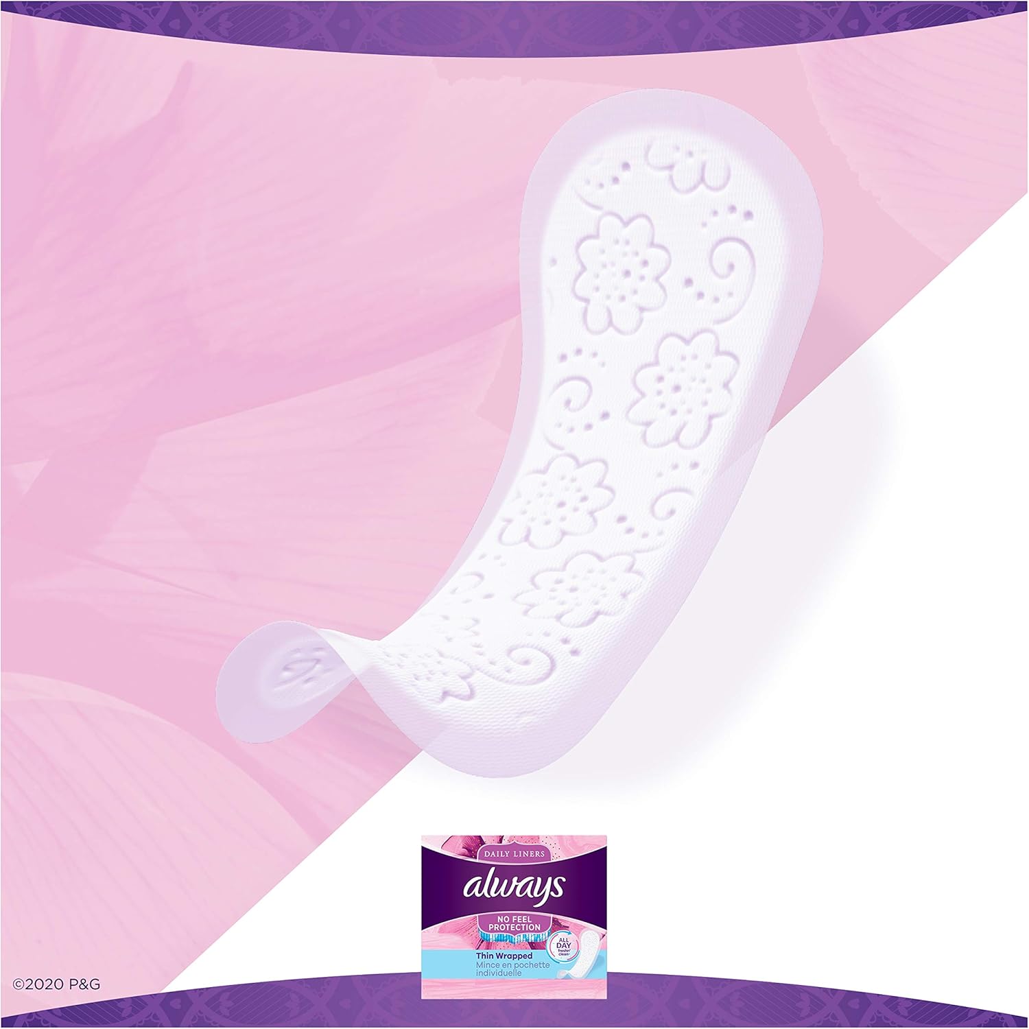 Always Thin Daily Liners, Regular Absorbency, 120 Count, Unscented, Wrapped: Health & Personal Care