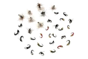 Feeder Creek Fly Fishing Flies | Midge Fly Fishing Assortment | Fly Box | Trout Flies | Bass Flies | Flies for Fly Fishing | Fly Fishing Assortment