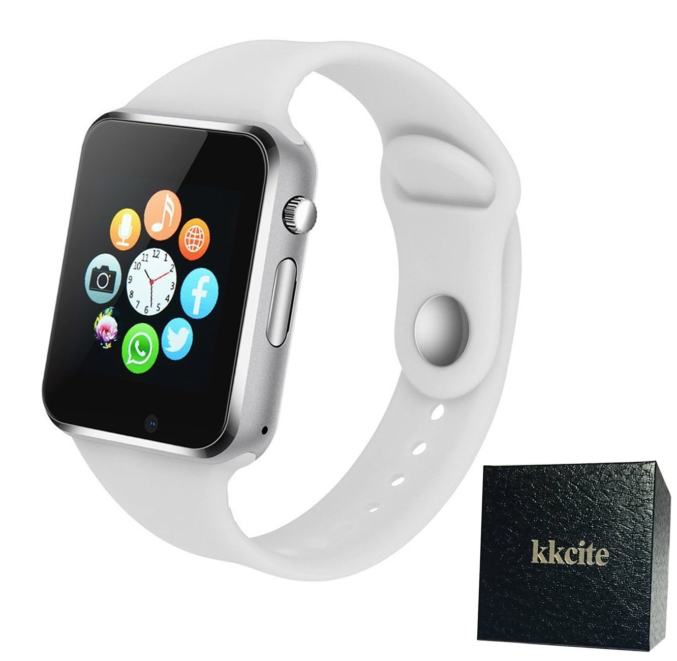 Smart Watch KKCITE Sweatproof Bluetooth Smartwatch Phone for Samsung Nexus6 Htc Sony and Android Smartphones Support Sleep Monitor, Push Message, Camera Unlocked Watch Men Women Kids
