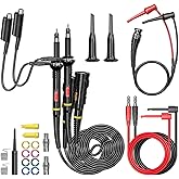 Goupchn Oscilloscope Probes Kit 200Mhz with Accessories Test Leads Kit BNC to Test Hook Cable 4mm Banana Plug to Test Hook Cl