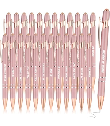 Aazon.co : Yeaqee 24 Pcs Inspirational Ballpoint Pens Otivational...