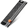 ISDIR A4 Paper Cutter Slicer, 12 Inch Paper Trimmer Scrapbooking Tool Supplies with Security Safeguard and Side Ruler, Portable Paper Slicer for Craft Paper, Label, Photo, Cardstock (Black)