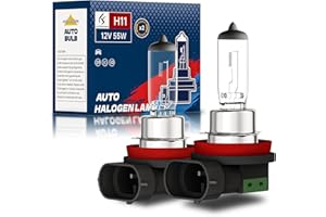 OKOENIEO H11 Headlight Bulbs, 12V 55W, 4000 Lumens, 3800K, Halogen Light Bulbs, No Glare, Headlight Bulbs High and Low Beam, 