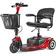 3 Wheel Mobility Scooter, Electric Power Mobile Wheelchair for Seniors Adult with Lights Collapsible and Compact Duty Travel Scooter w/Basket and Extended Battery