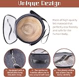 Ohiyoo Large Round Felt Hat Box Storage Foldable Hat Carrier for Hats Toys view 3