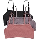 Hanes Women's Cropped Bralette Pack, 3-Pack, Breathable Crop Top Bras, Solid or Assorted, 3-Pack