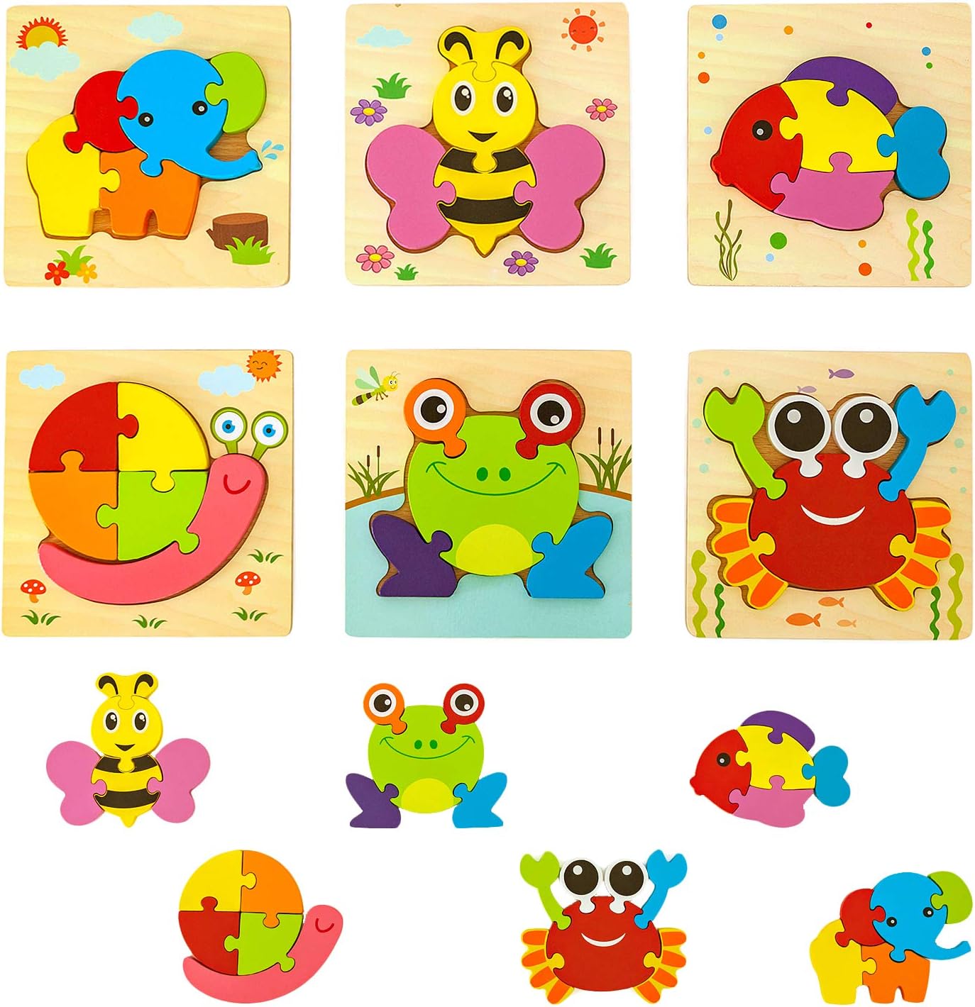 wooden animal toys for toddlers