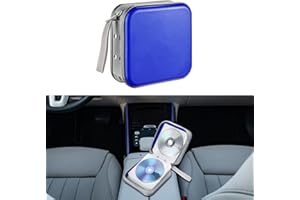 Wedcool 48 Capacity CD Case, CD Holder Case, Portable DVD Hard Plastic Case Holder with Nylon Zipper Wallet, Protective DVD S