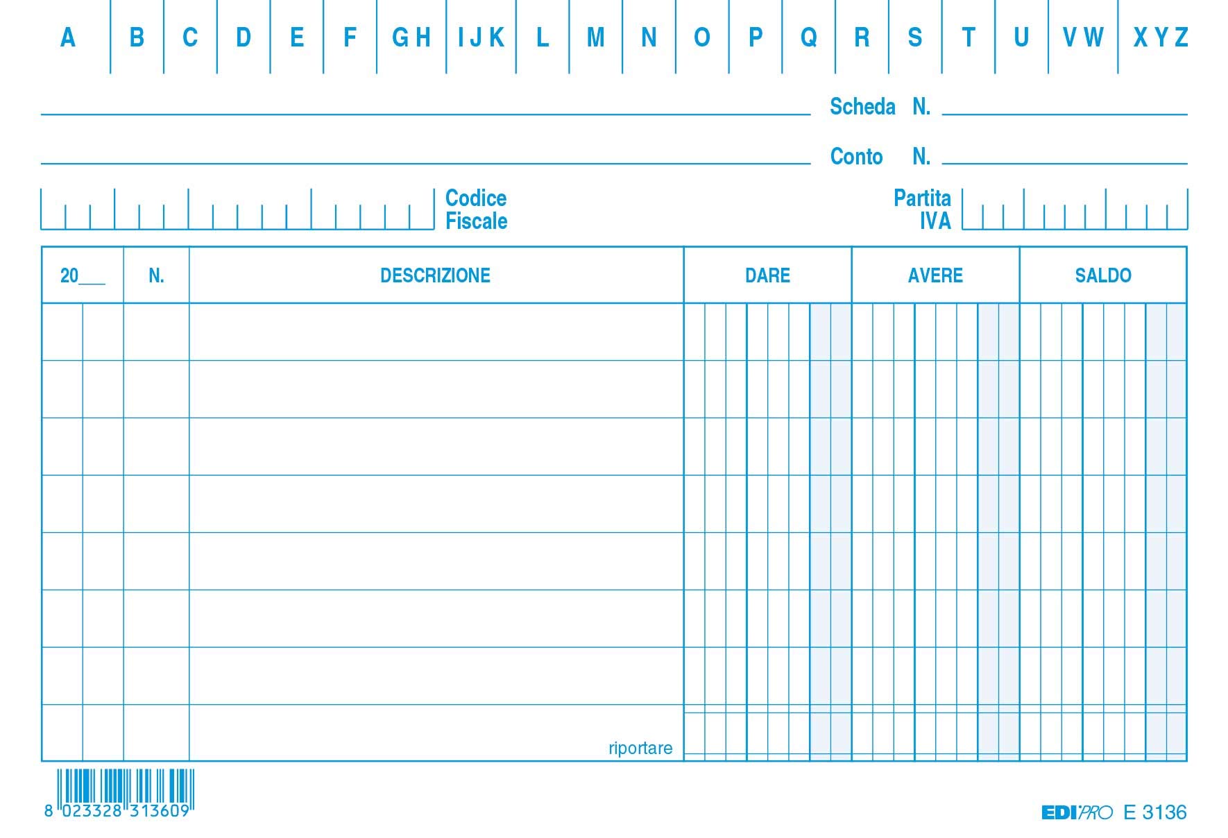EDIPRO - E3136BL - 100 Cards give/Have/Balance Blue f.to 17x12