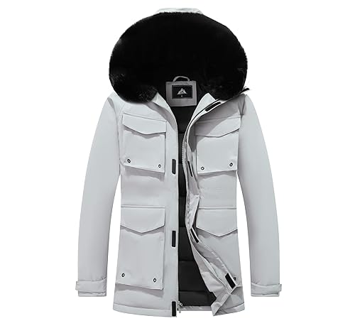 MOERDENG Men's Winter Thickened Warm Down Coats Windproof