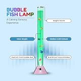 Straame 90cm Bubble Fish Lamp Colour Changing LED Mood Light Rose-Gold Base view 2