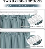 PONY DANCE Pencil Pleat Blackout Curtains Greyish Blue 2 Panels 46x54 view 3