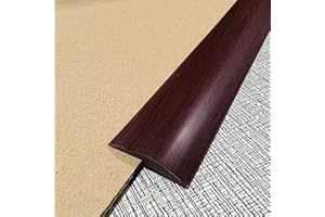 DAILISEN 9.84ft Vinyl Self Adhesive Overlap Threshold Reducer,Flooring Tile Laminate Border Transition Strip,Flat Carpet Rug Edging Strips, Fluted Saddle,Flexible Molding Trim,Stair Edging