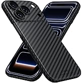 X-level Magnetic for iPhone 17 Pro Case, Compatible with MagSafe,Slim Thin Carbon Fiber Pattern Cover, Minimalism Anti-Scratch Matte Protective Shockproof Phone Case for iPhone 17 Pro,Black