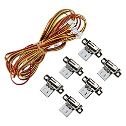 6PCS Micro Limit Switches with 1M 3 Pin Cable for
