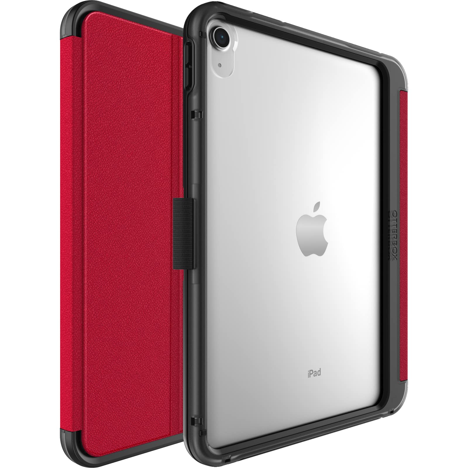 OtterBox Symmetry Folio Case for iPad 10th gen 2022, iPad 11th gen 2025 (A16), Shockproof, Drop proof, Slim Protective Folio Case, Tested to Military Standard, Red