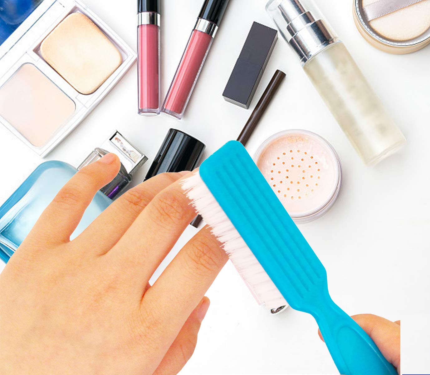 Nail Brush Fingernail Brush Cleaner Hand Scrub Cleaning Brush for Toes Shower (Four Colors) : Beauty