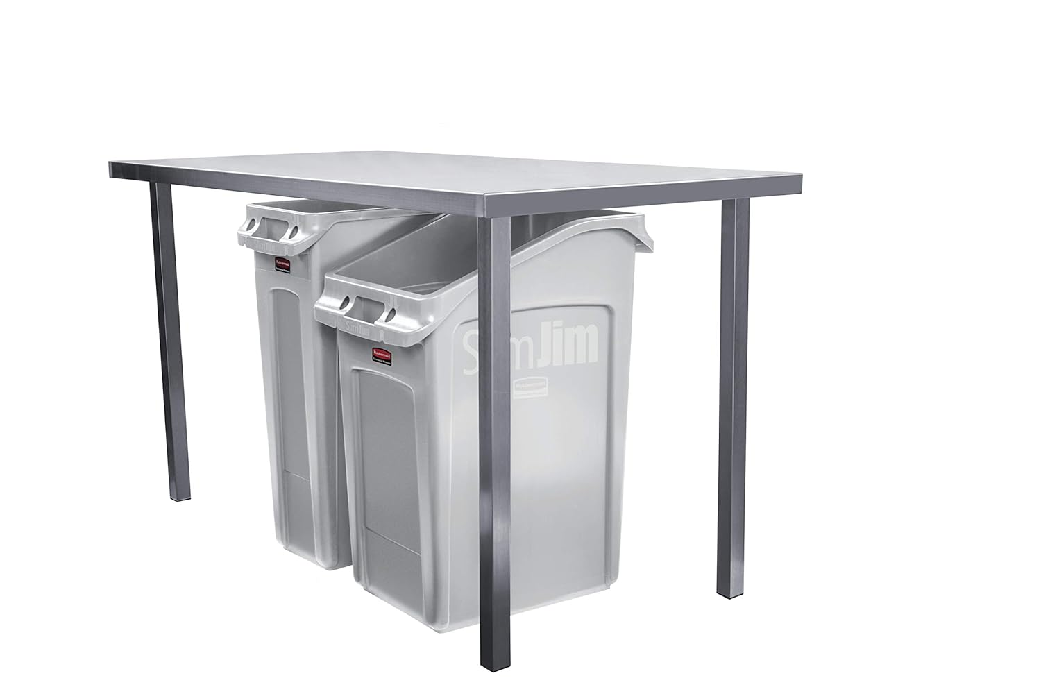 Rubbermaid Commercial Products 2026695 Slim Jim UnderCounter Trash Can with Venting Channels