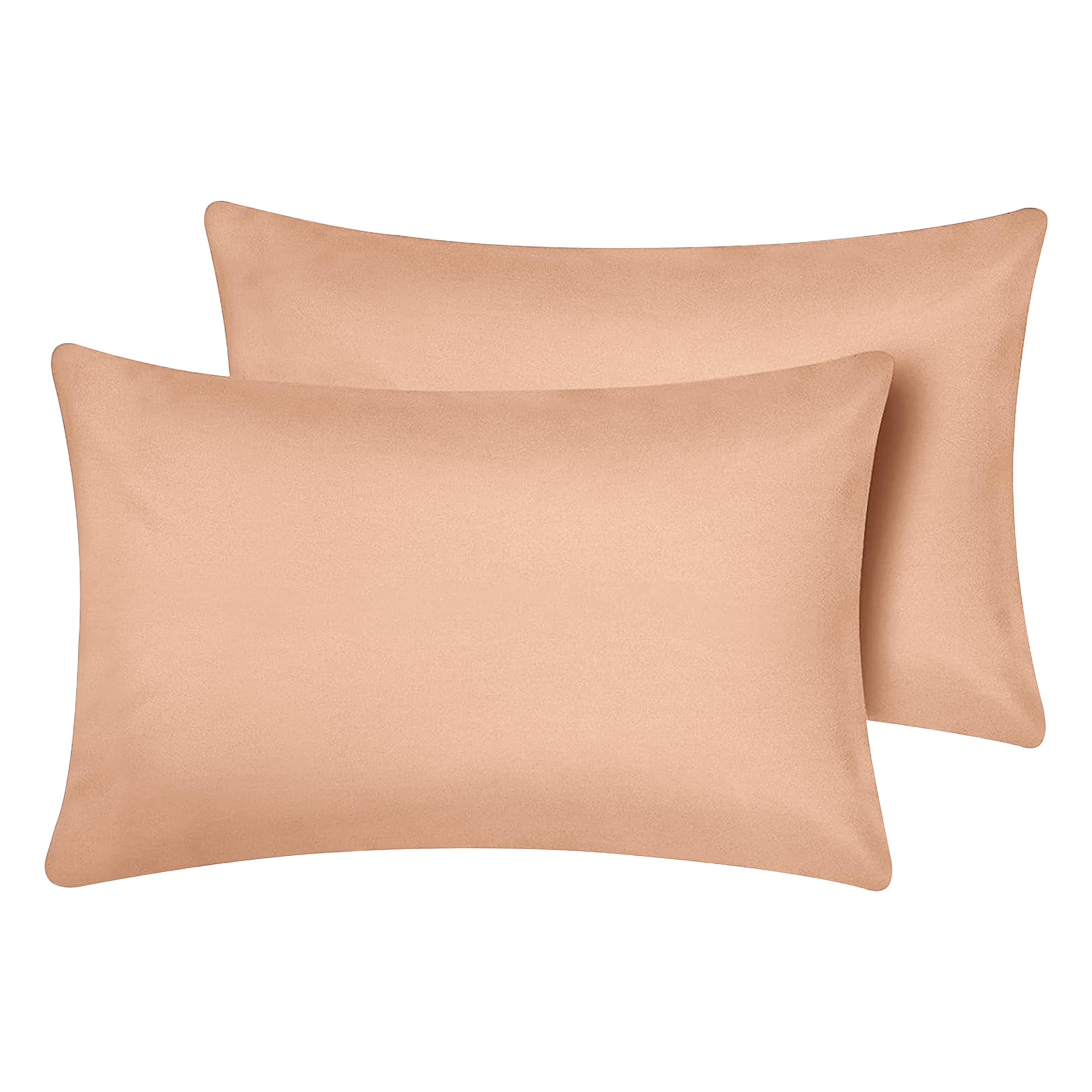 Oxford Homeware Pillow Cases 2 Pack Brushed Microfiber – Standard Pillowcases Fade Resistant Pillow Cover Envelope Closure Peach Pillow Covers (50 x 75 cm) — image 1