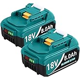Twupixy 2Pack 18-Volt Replace for Makita 18V Battery BL1880B, Replacement Batteries Compatible with Makita BL1860 BL1820 1830B 1840B 1850B, Fit with Original makita 18V Battery Chargers