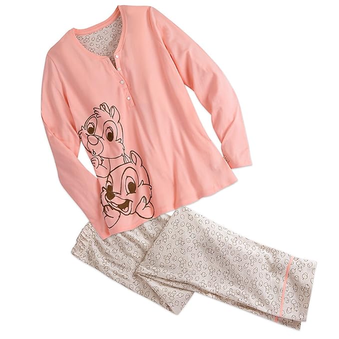 Buy Disney Womens Chip 'n Dale Pajama Set Ladies XS Beige at Amazon.in
