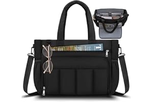 RAINSMORE Sac fourre-tout matelassé pour enseignant pour femme - Sac pour ordinateur portable de 15,6" - Sac d'infirmière imp