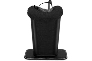 ZAXMEY Eyeglasses Holder,Plush Lined PU Leather Pattern Stand Case with Magnetic Base,Unisex for Women Men