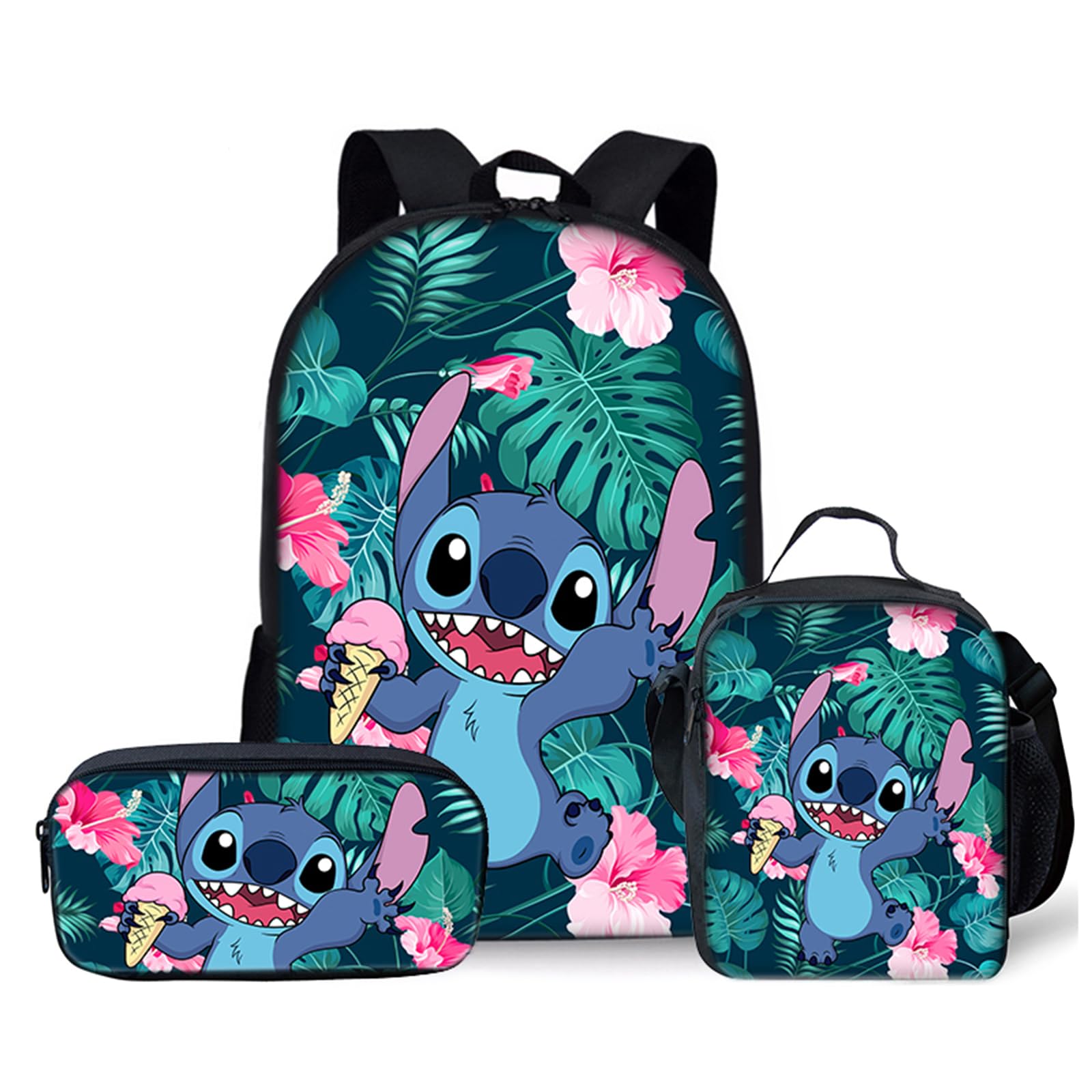 Suobstales Wolf Fire Print Backpack Lightweight School Bag - View #7