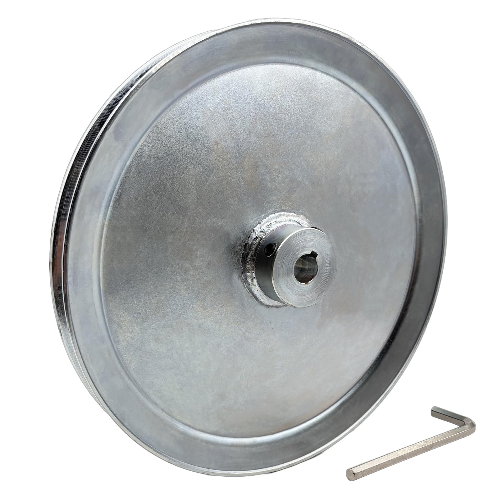 Photo 1 of Saelno AB1000-5/8 Single Groove Web Sheaves,10" OD 5/8 inch bore v Belt Pulley,Motor Pulley Carbon Steel for A B 5L 4L V-Belts