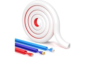 AOCII 78 in Cord Hider Wall, Wire Covers for Cords on Wall, Flexible Cable Concealer for Cable Hider, Self-Adhesive Silicone Wire Hider for TV Powers Home Office, W0.59inxH0.39in, White