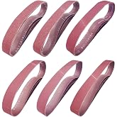 Sackorange 18 Pack 1-1/2 x 30 Inch Sanding Belts for Pipe Tube Polisher Sander- 3 Each of 60 80 120 150 240 400 Grit Aluminum Oxide Sander Belts (1-1/2" x 30")