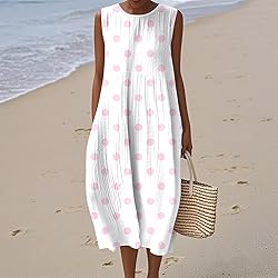 Boho Dresses Summer Fall Cotton Linen Midi Dresses
