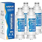 PUREPLUS DA97-17376B Replacement for Samsung HAF-QIN/EXP, DA97-08006C, RF28R7351SG, RF28R7201SR, RF28T5001SR, RF24R7201SR, RS27T5200SR, RF23M8590SG, RWF4200A Refrigerator Water Filter, 4 Pack