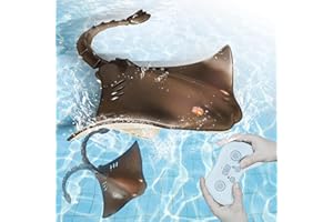 ACREBOW Remote Control Shark Boat, Devil Fish Lake and Pool Toys for Kids Ages 4-8, 2.4Ghz Fast Led Lights Mini RC Boat Toy Boat for Kids 8-12, Bath Toys for Kid Ages 4-8