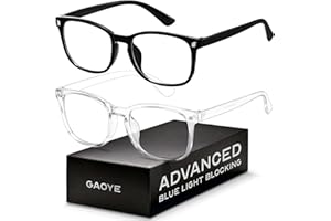 GAOYE Blue Light Blocking Glasses - Fashion Square Eyeglasses, Anti UV Ray Computer Gaming Glasses Blue Blockers for Women/Men
